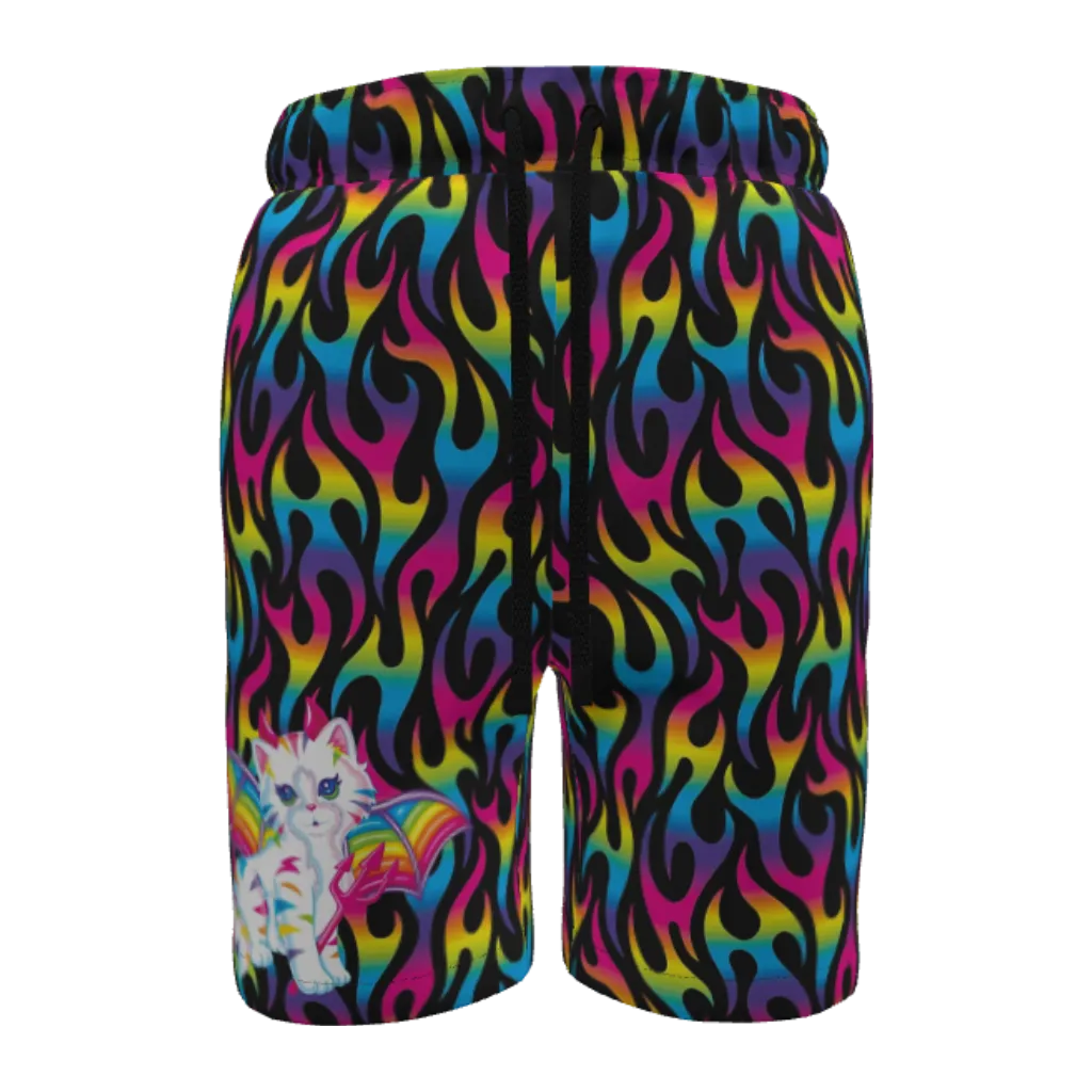 Lisa Freak Black Angel Kitty Devil Men's Shorts