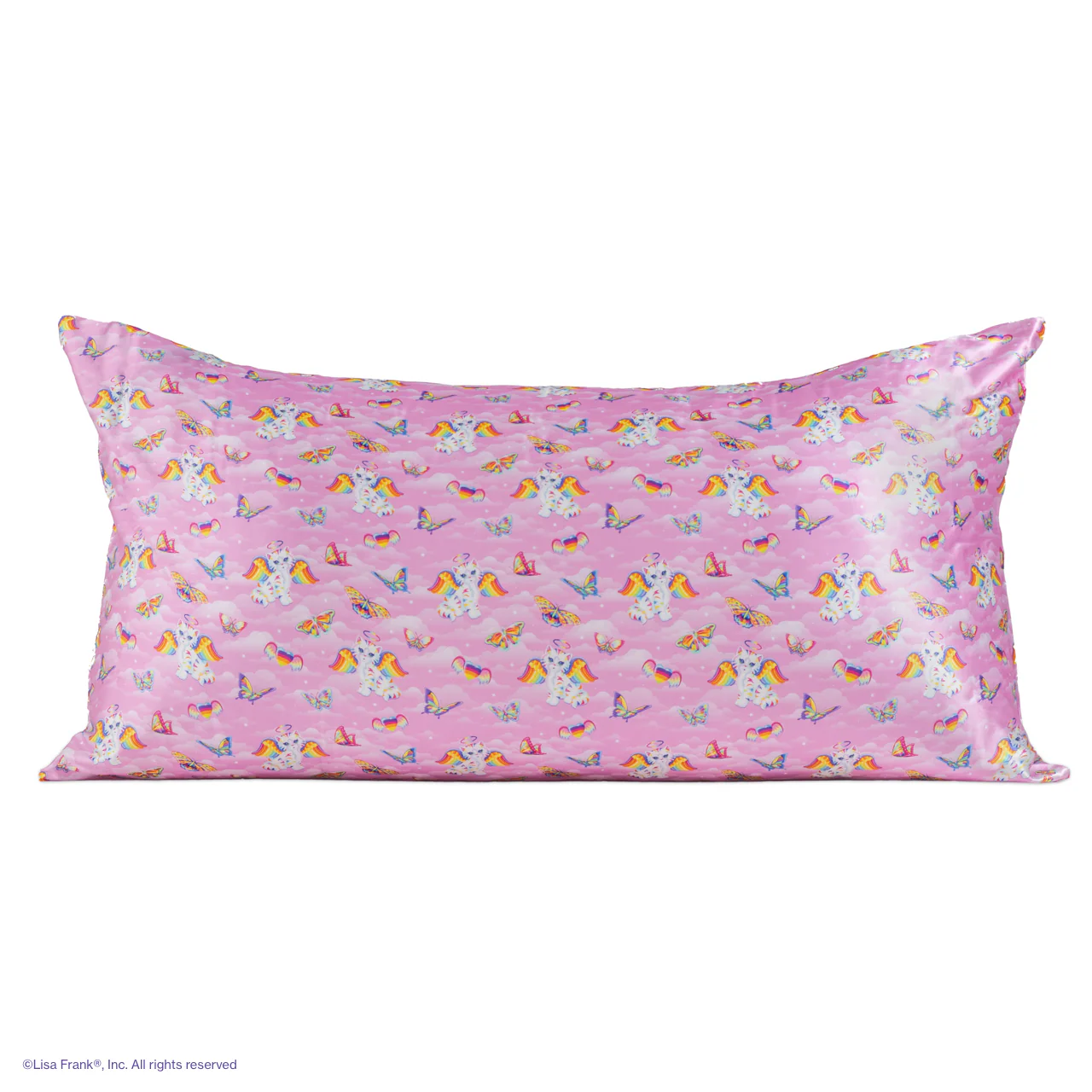 Lisa Frank x Kitsch Satin Pillowcase in Angel Kitty™ - King 4 Lisa Frank x Kitsch Satin Pillowcase in Angel Kitty™ - King