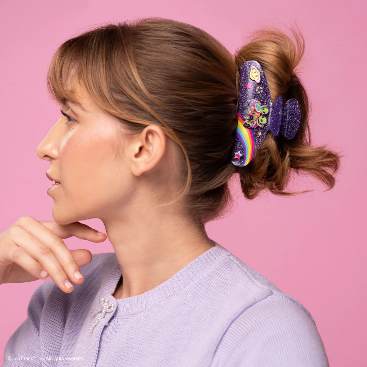 Lisa Frank x Kitsch Glitter Claw Clip in Zoomer™ & Zorbit™