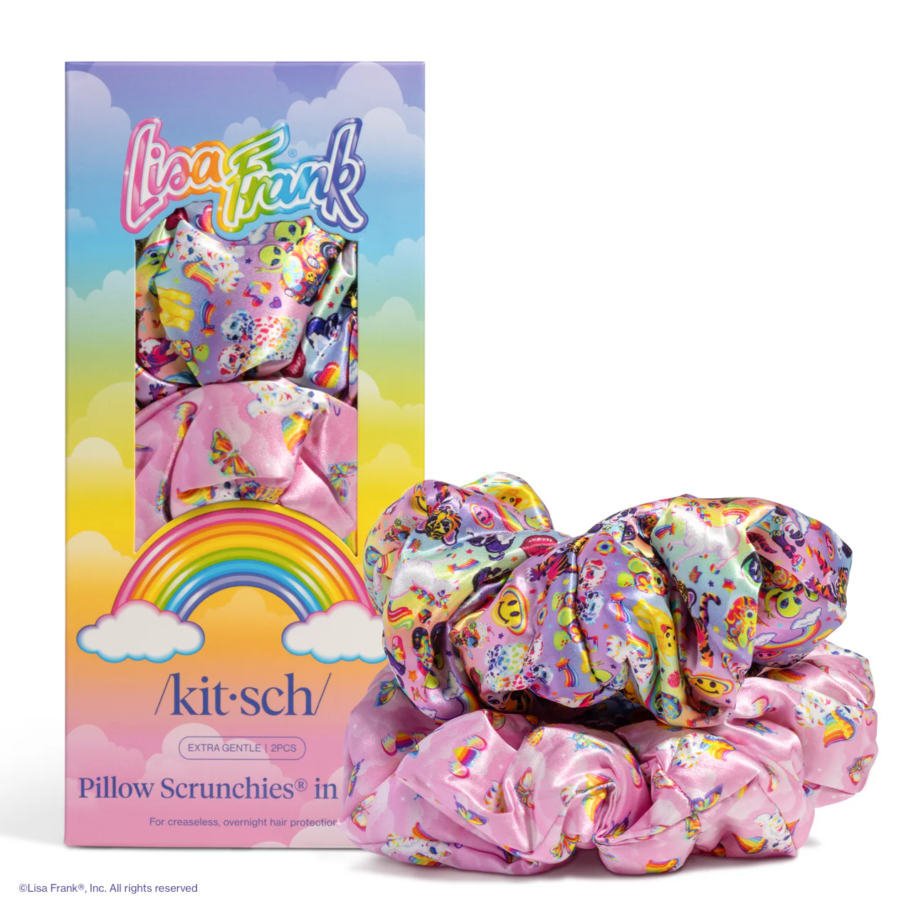 Lisa Frank x Kitsch Pillow Scrunchies® in Satin in The Fantastic World of Lisa Frank